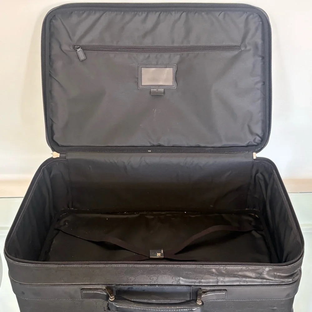 Gucci Black Monogram Men's Suitcase - AUTHENTIC